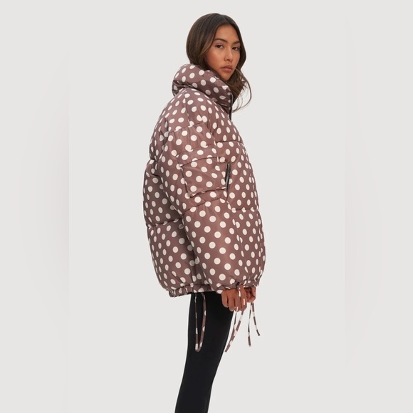 Noize Faika Polka Dot Oversized Short Length Puffer Coat Jacket - Picture 3 of 11